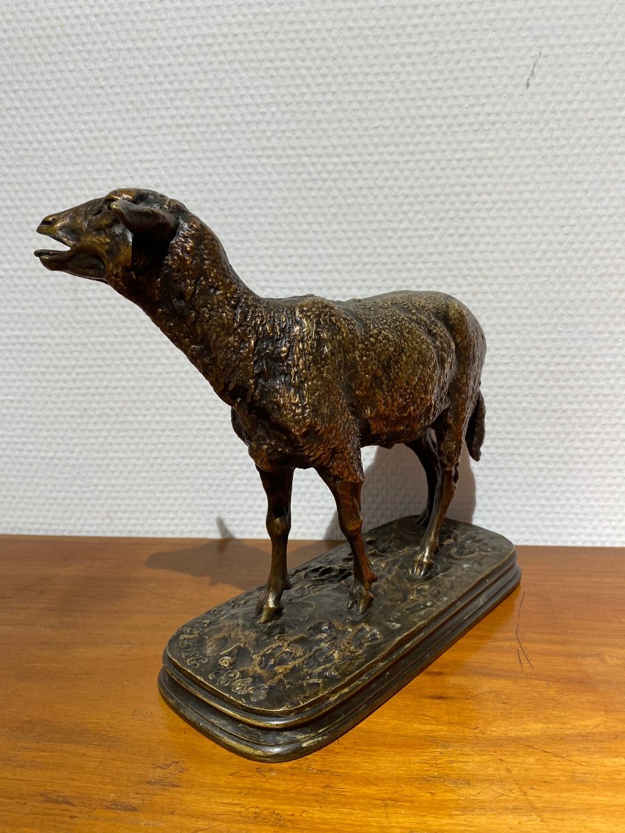 Pierre Jules Mène Bronze Sheep Of Vosges 1864-photo-2