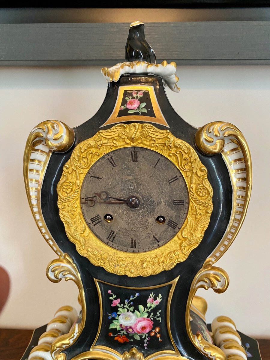Pendule En Porcelaine Jacob Petit -photo-3