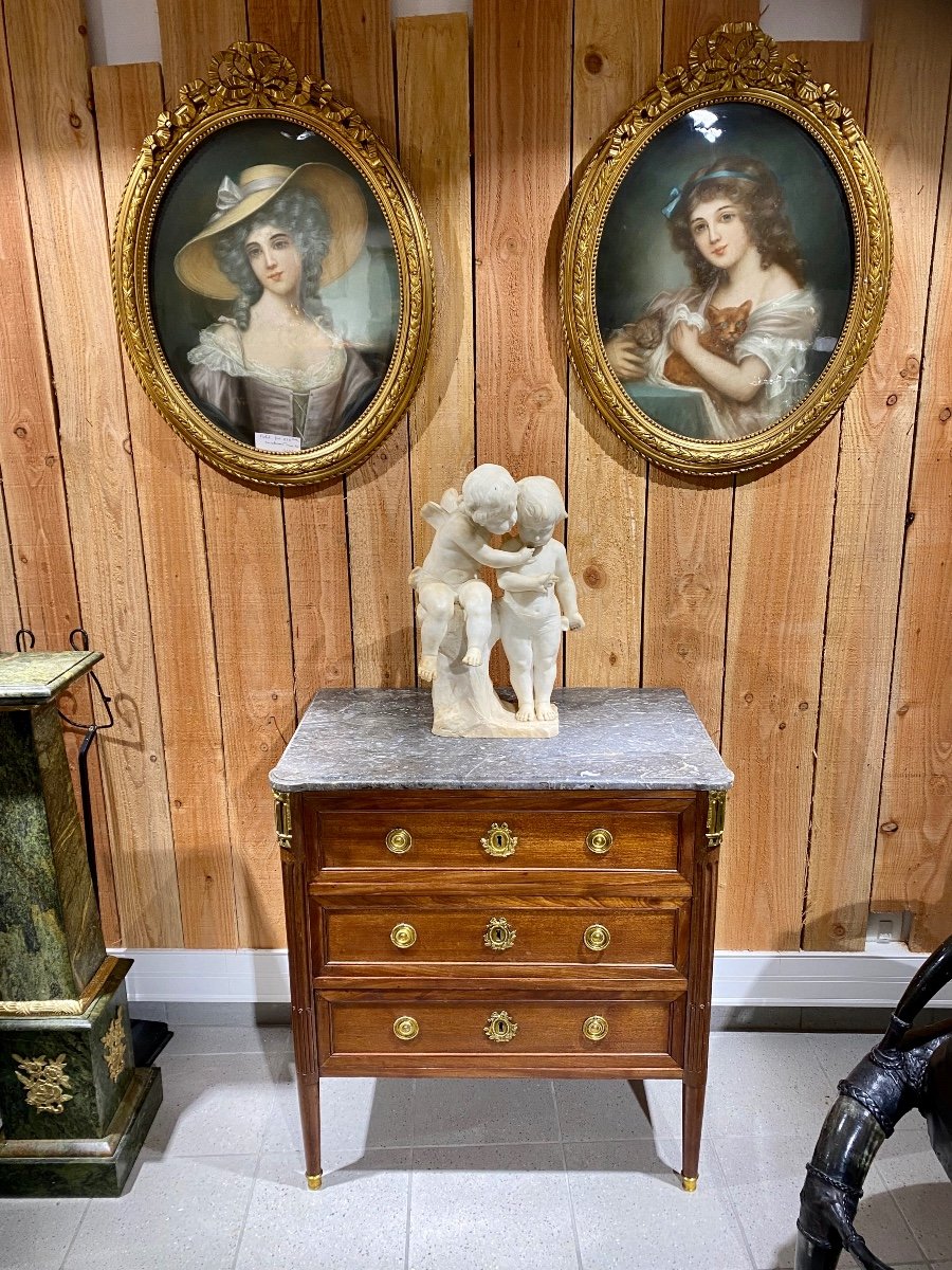 Nicolas Petit Commode époque Louis XVI Estampillée -photo-5