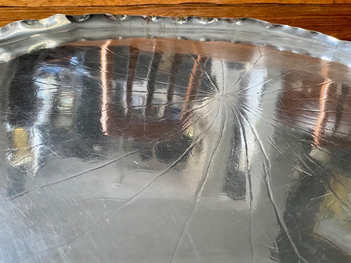Christofle & Cie Large Silver Plated Metal Tray 1880-photo-4