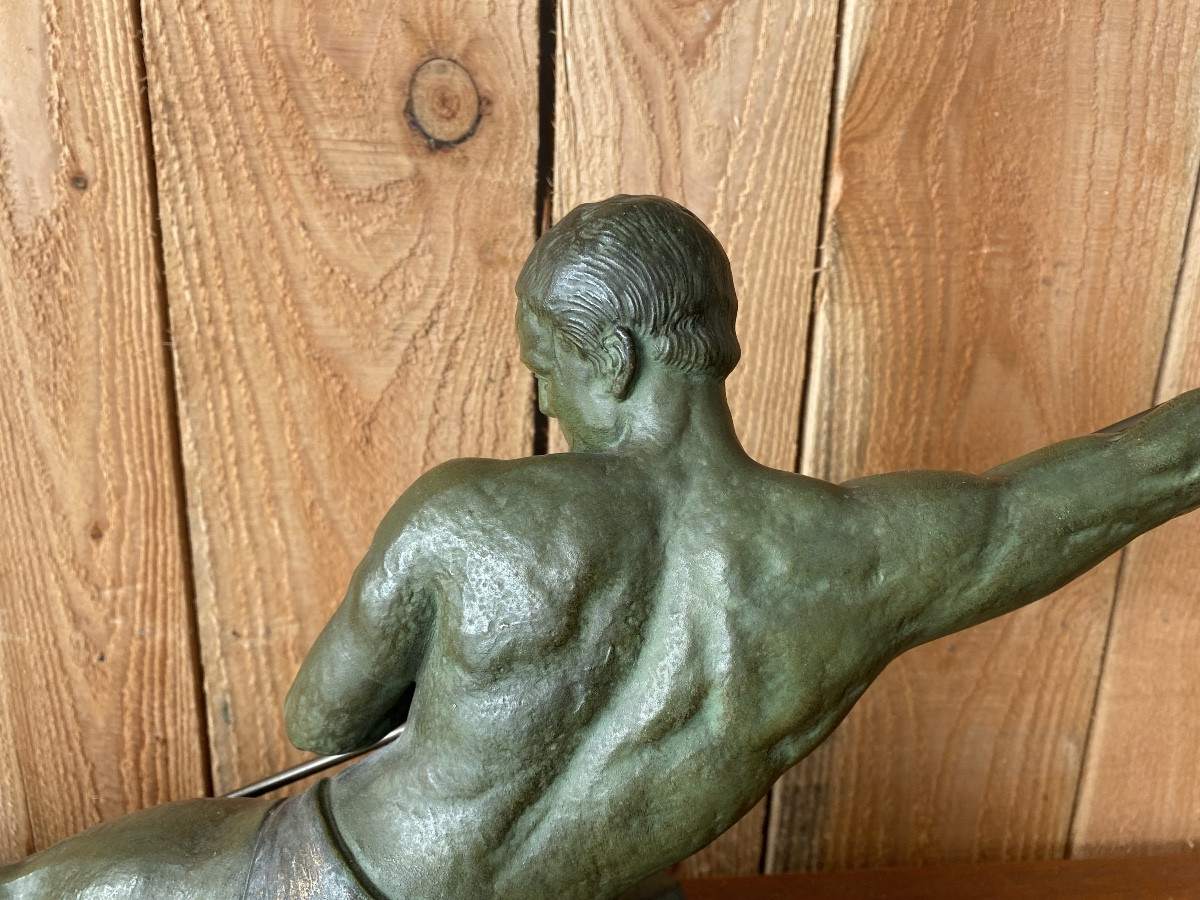 Cipriani Ugo The Boatman In Bronze-photo-4