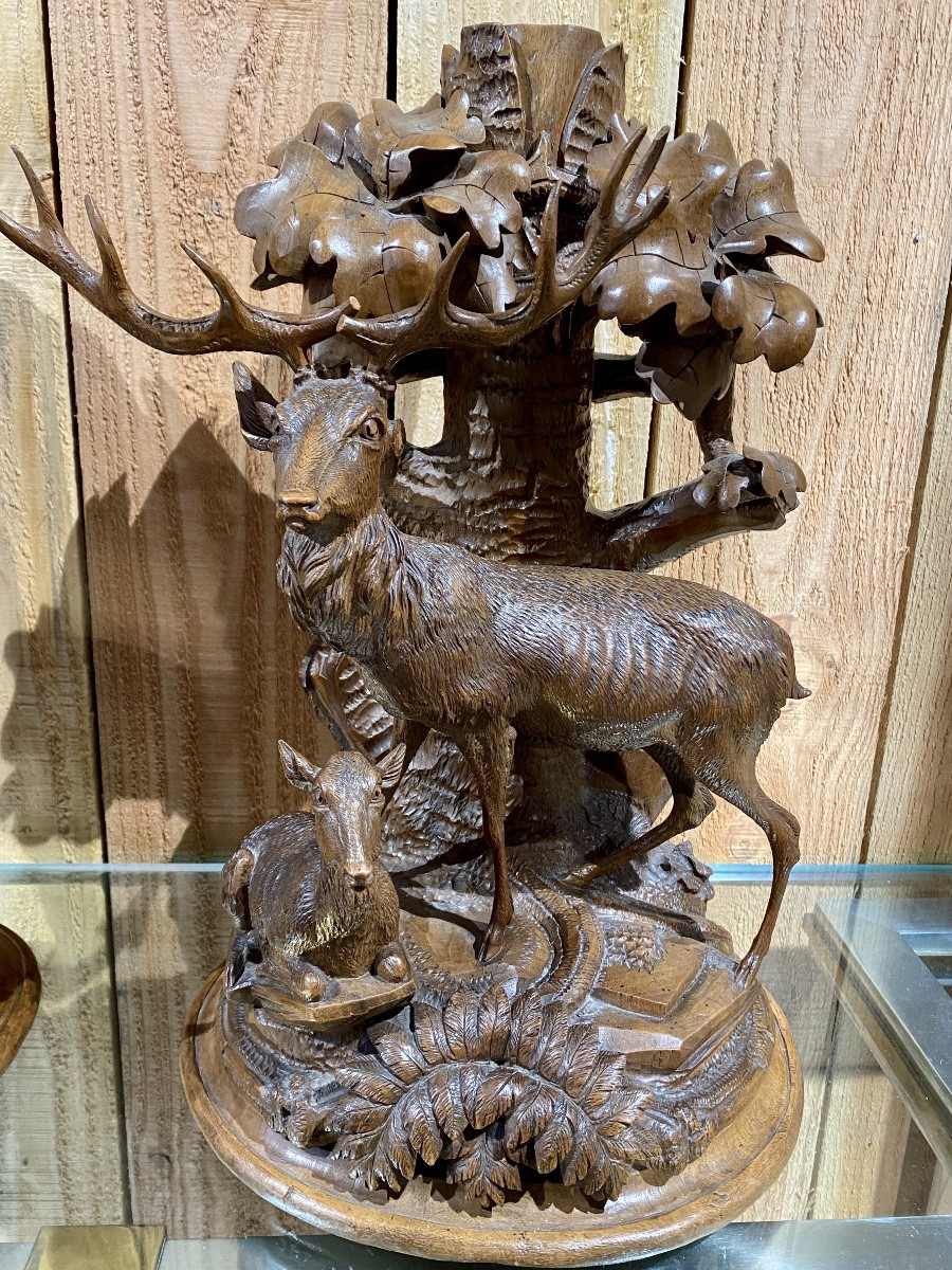 Paire De Sculptures De La Forêt Noire -photo-1