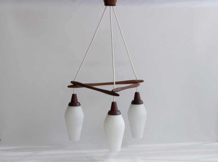 Kristiansson Scandinavian Chandelier In Teak-photo-1