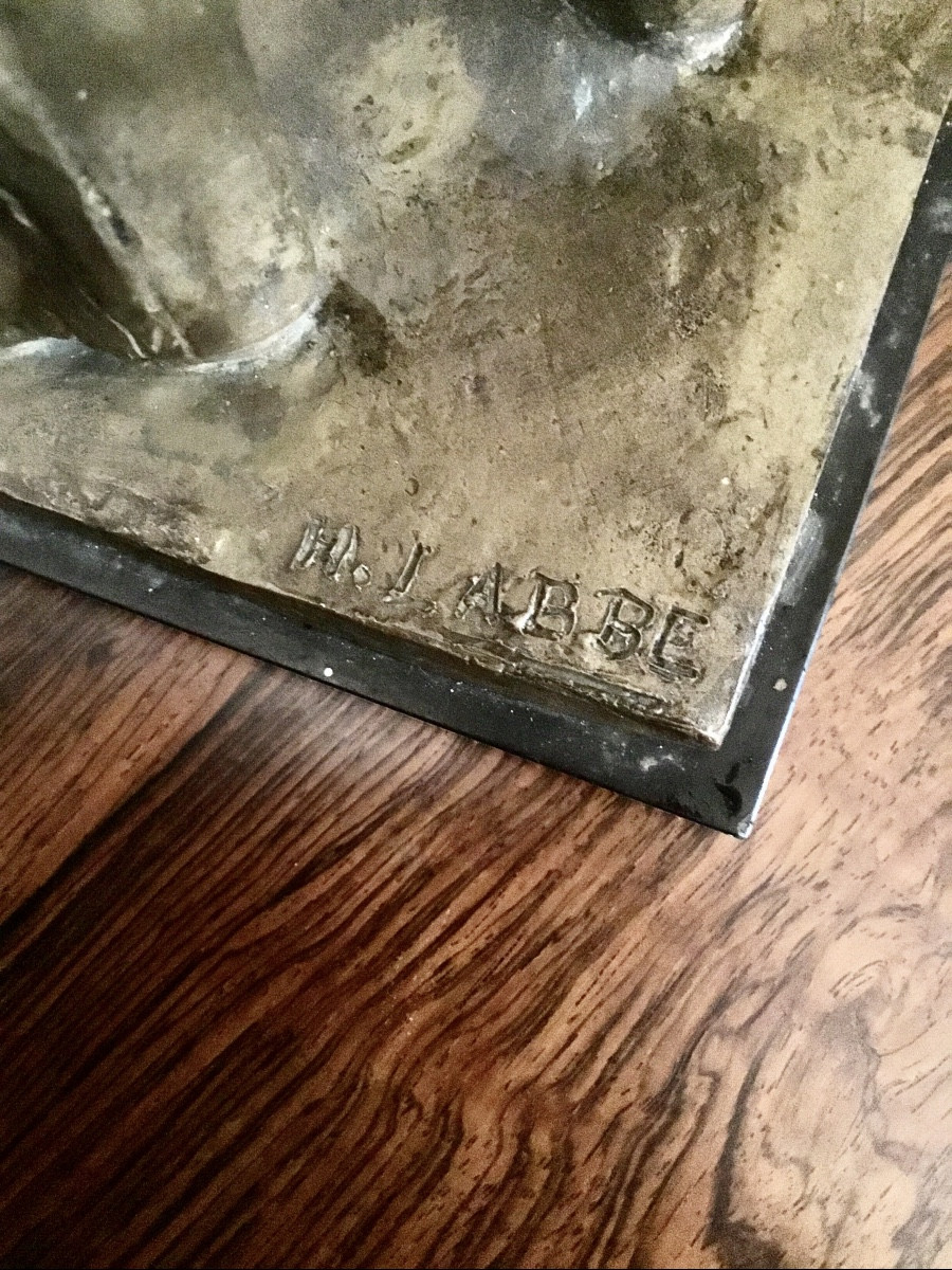 LABBÉ  Henri Bronze du  Colonel Brosse Fondeur Bisceglia, cire perdue-photo-2