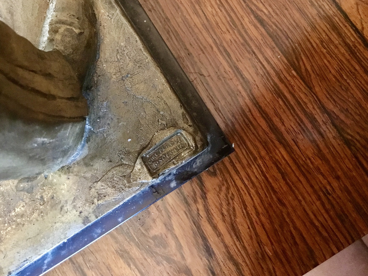 LABBÉ  Henri Bronze du  Colonel Brosse Fondeur Bisceglia, cire perdue-photo-3