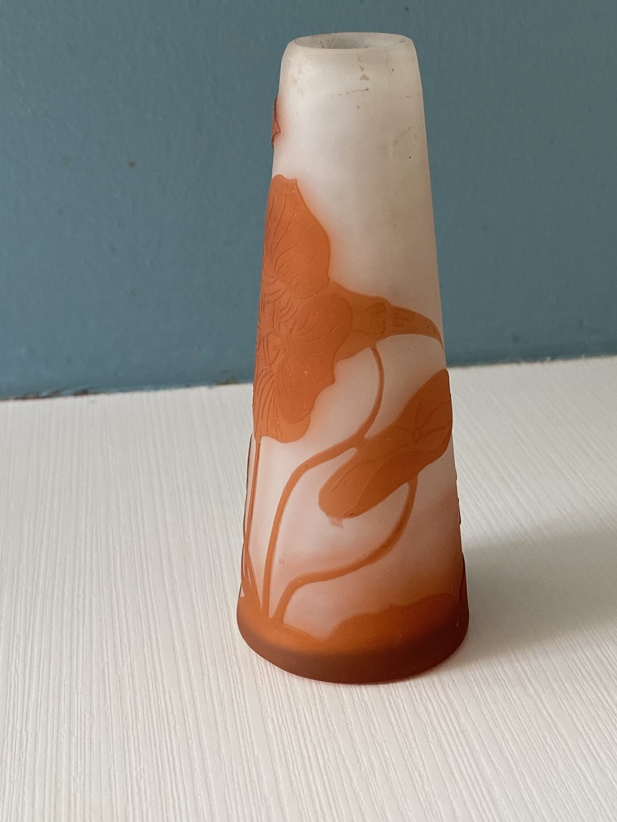 Émile Gallé, vase en verre gravé -photo-3