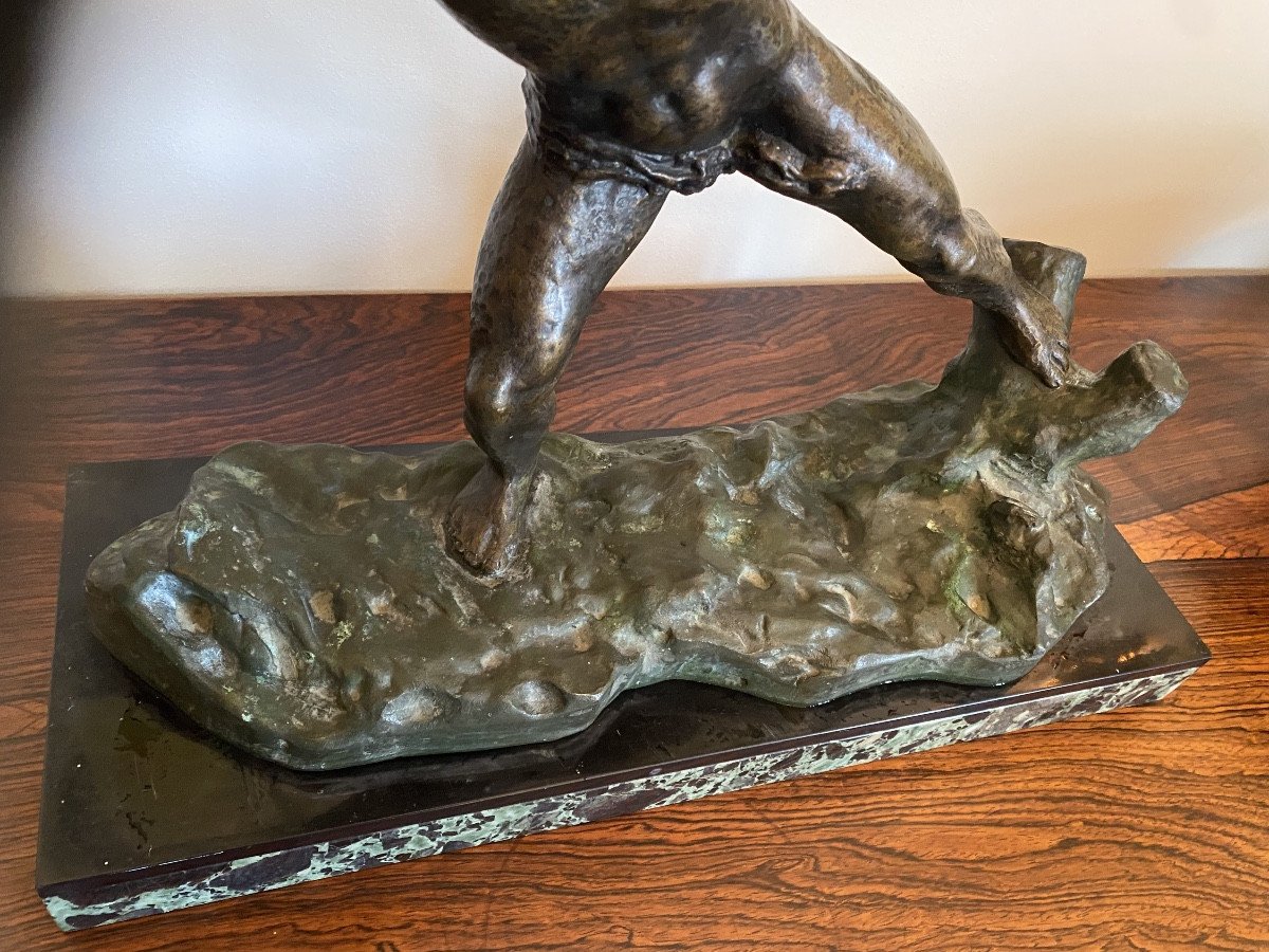 Ghanu Gantcheff Bronze The Woodcutter 1930-photo-3