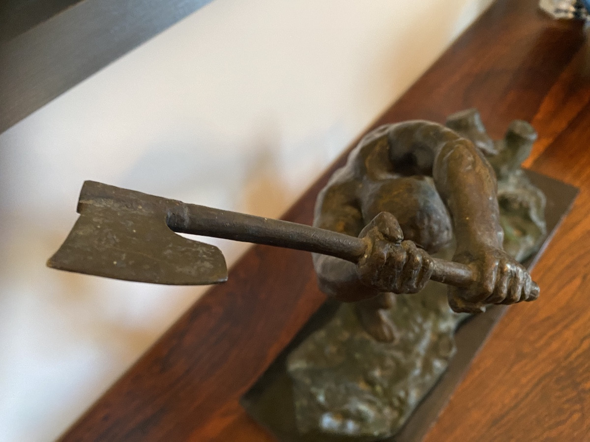 Ghanu Gantcheff Bronze The Woodcutter 1930-photo-4