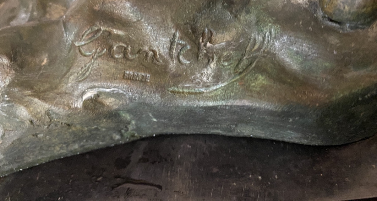 Ghanu Gantcheff Bronze The Woodcutter 1930-photo-3