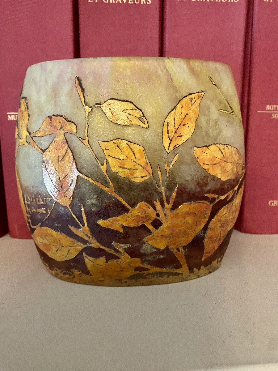 Daum Nancy Autumn Foliage Vase 1920-photo-2