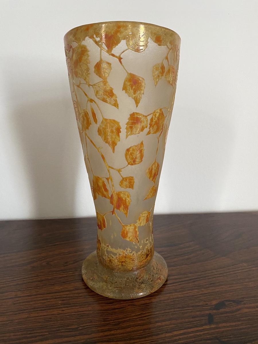 Daum Nancy Vase With Autumn Foliage-photo-3