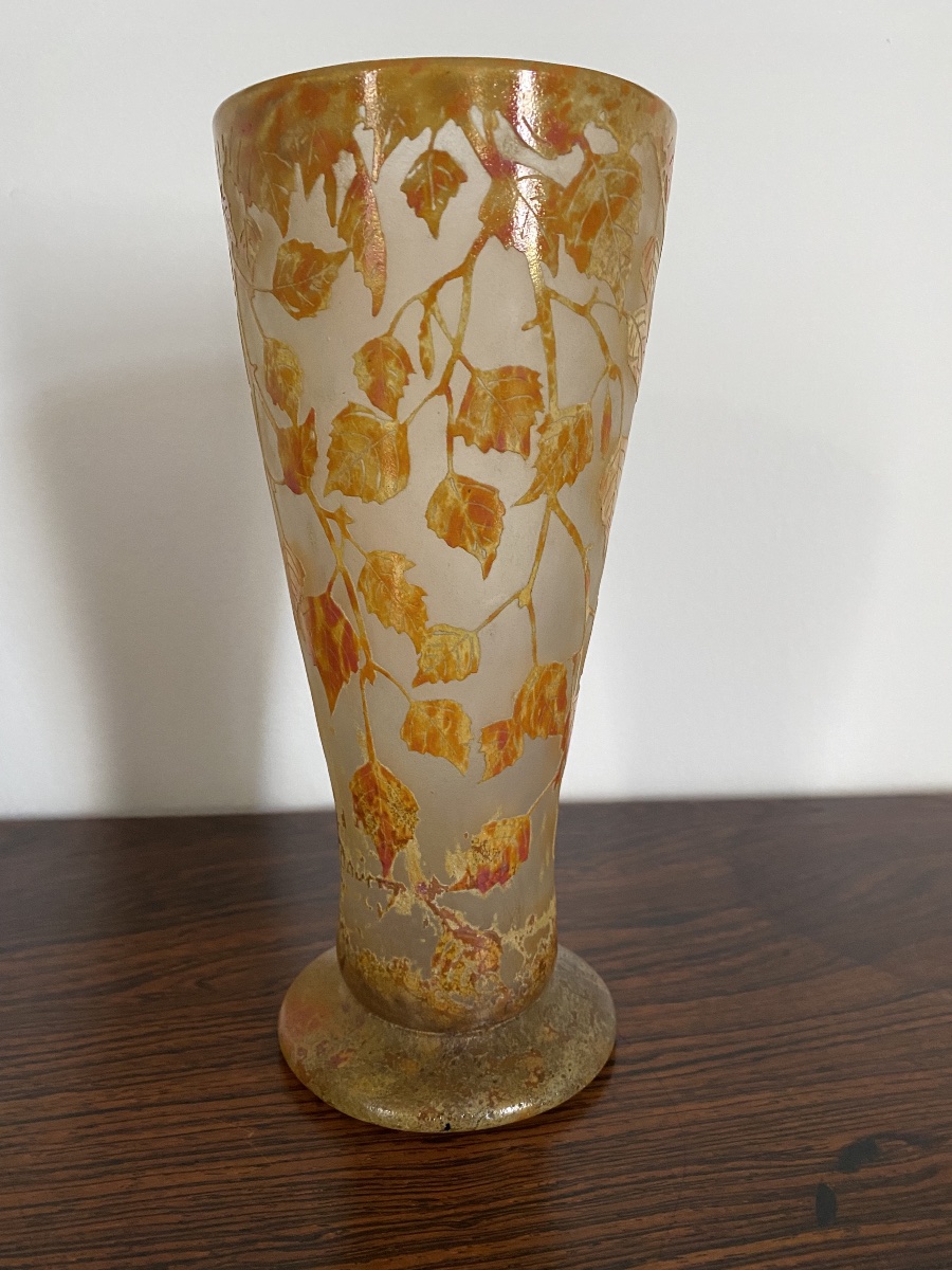 Daum Nancy Vase With Autumn Foliage-photo-4