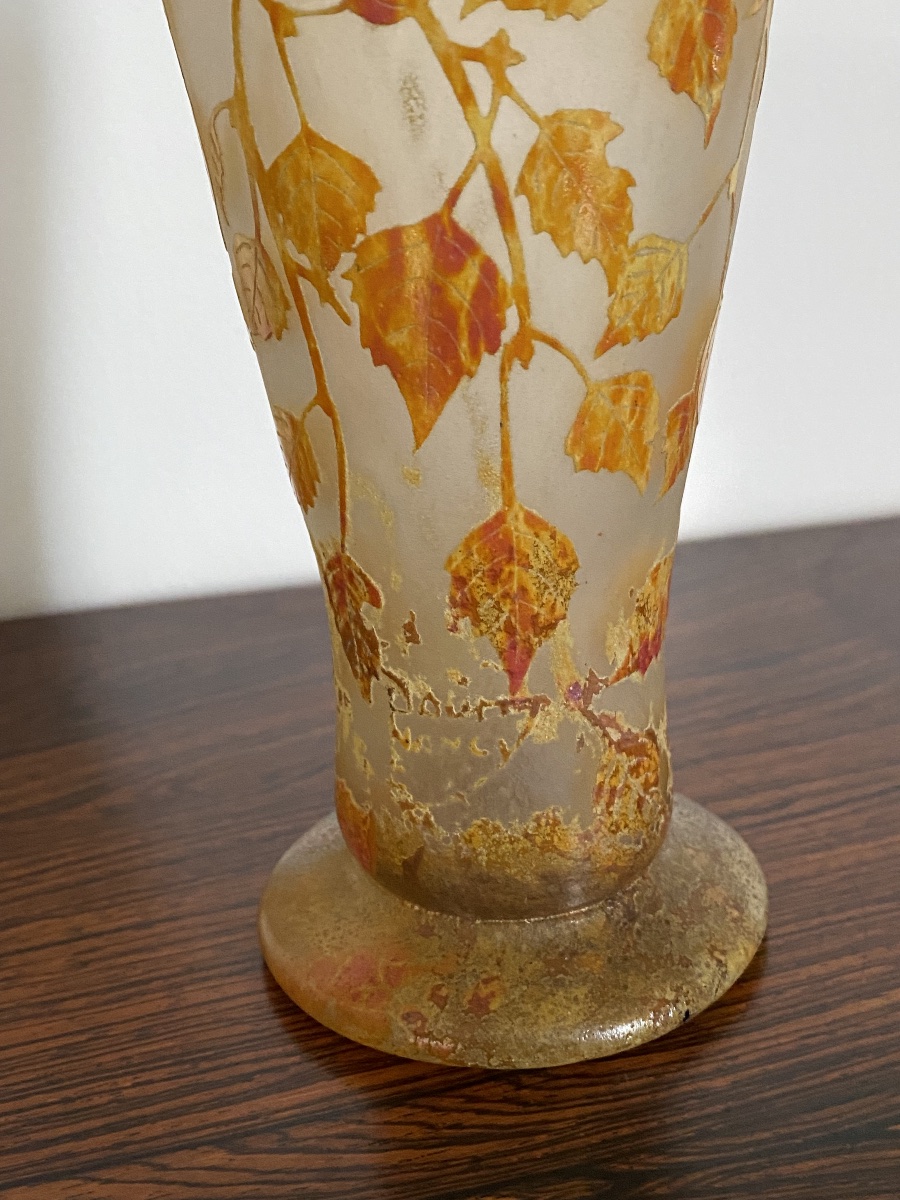 Daum Nancy Vase With Autumn Foliage-photo-3