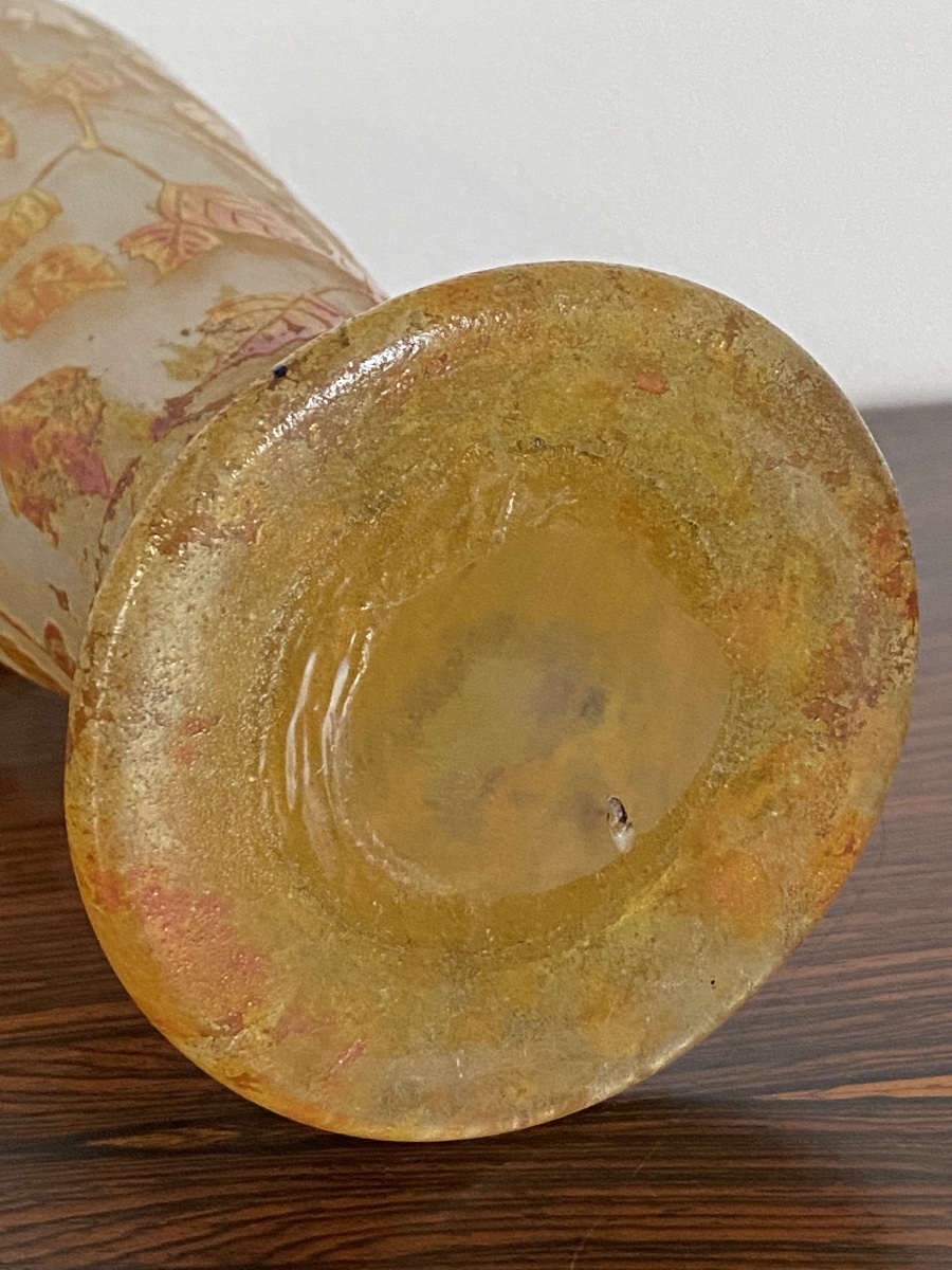 Daum Nancy Vase With Autumn Foliage-photo-4