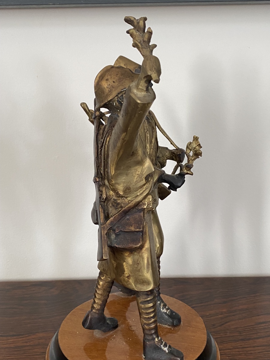 Senegalese Riflemen In Bronze Wamba Lomombia-photo-3