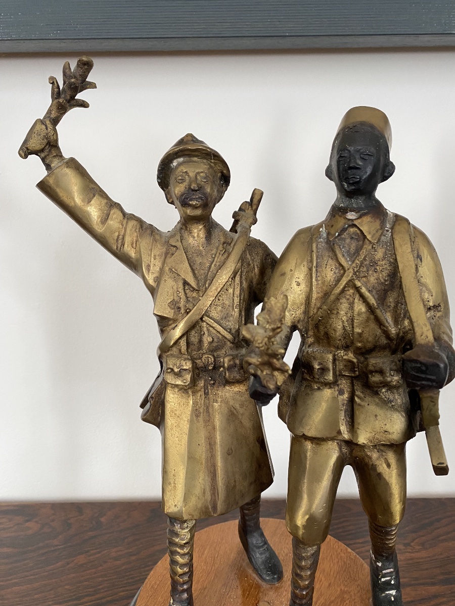 Senegalese Riflemen In Bronze Wamba Lomombia-photo-3