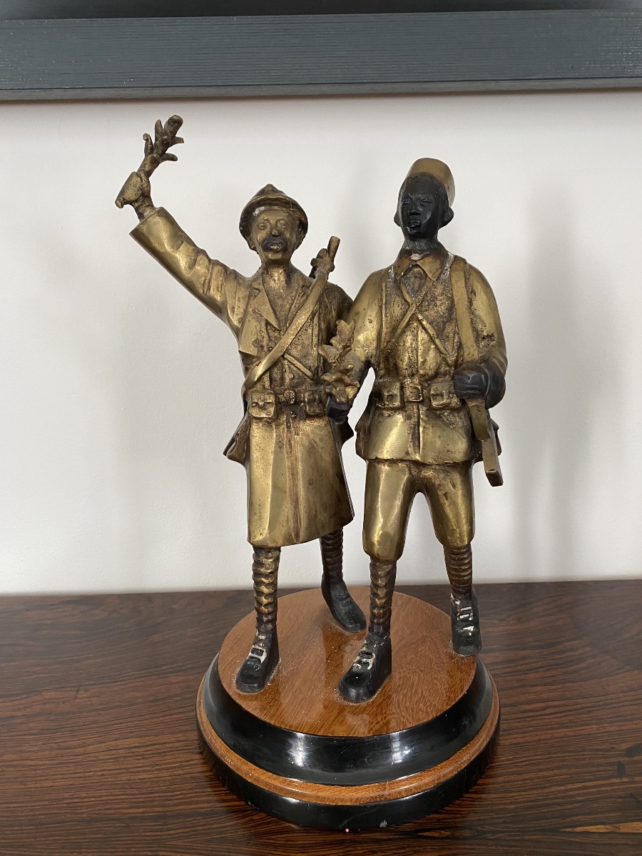 Senegalese Riflemen In Bronze Wamba Lomombia-photo-4