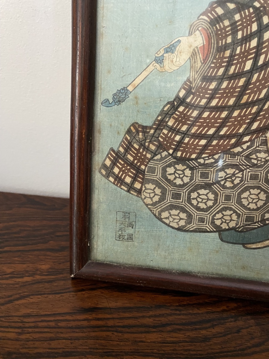 Utagawa Kunisada: Two 18th-century Woodblock Prints-photo-1