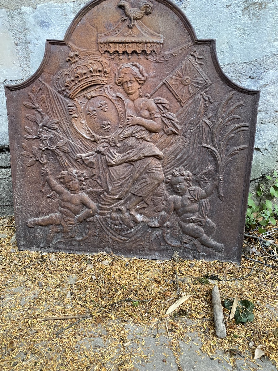 Plaque de Cheminée Epoque Régence -photo-2