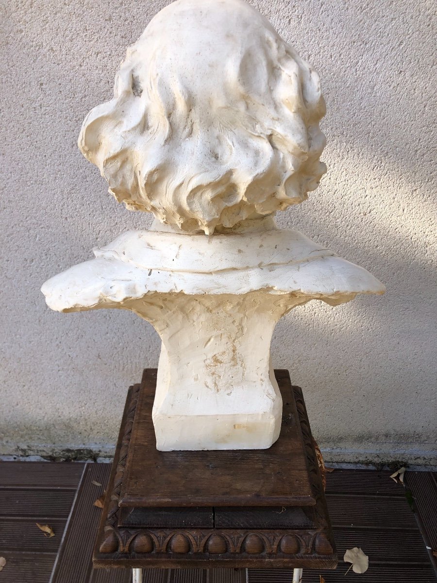 Claude André Férigoule Bust In Patinated Plaster-photo-4