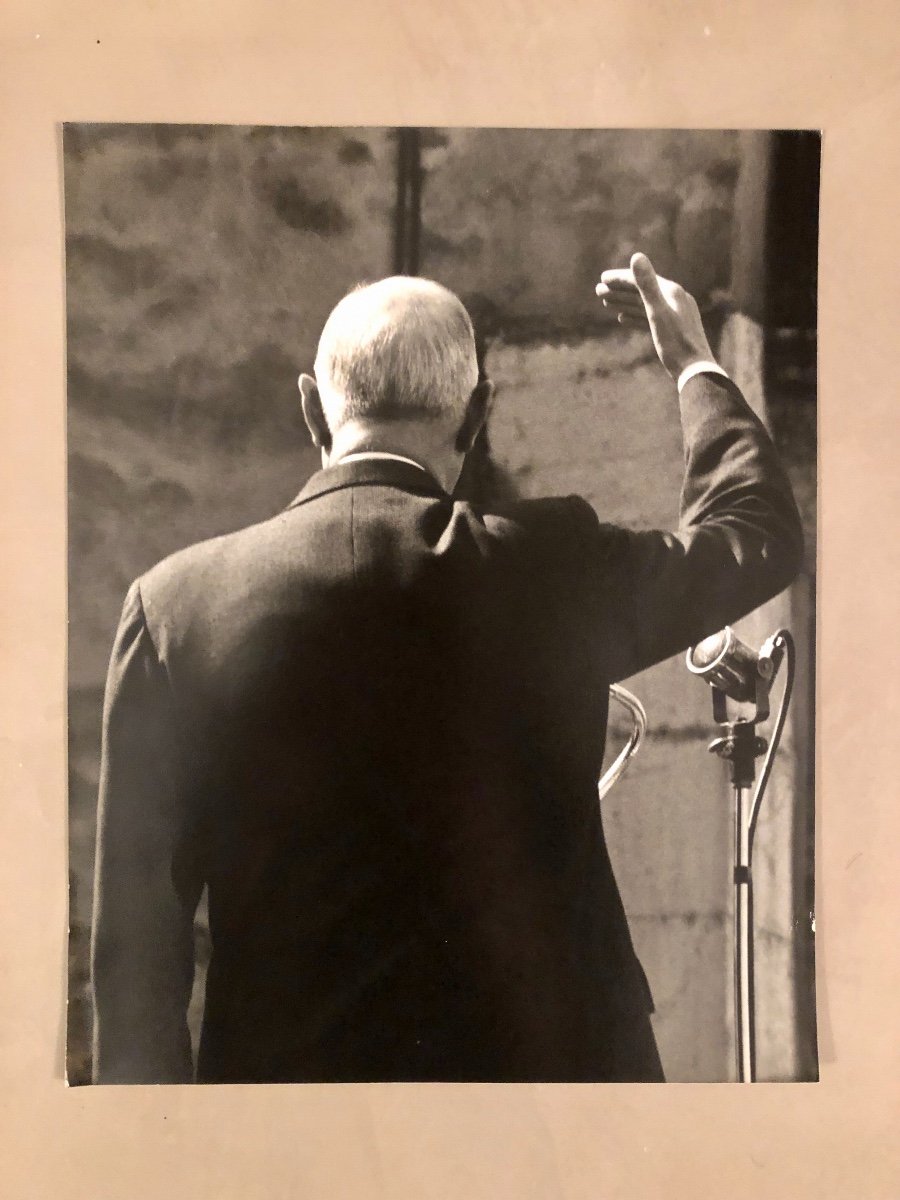 Philippe d'Argencé Original Silver Photo General De Gaulle 1968