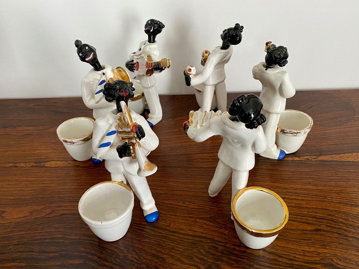 Jazz Band Orchestra In Polychrome Ceramic 1920/1930-photo-4