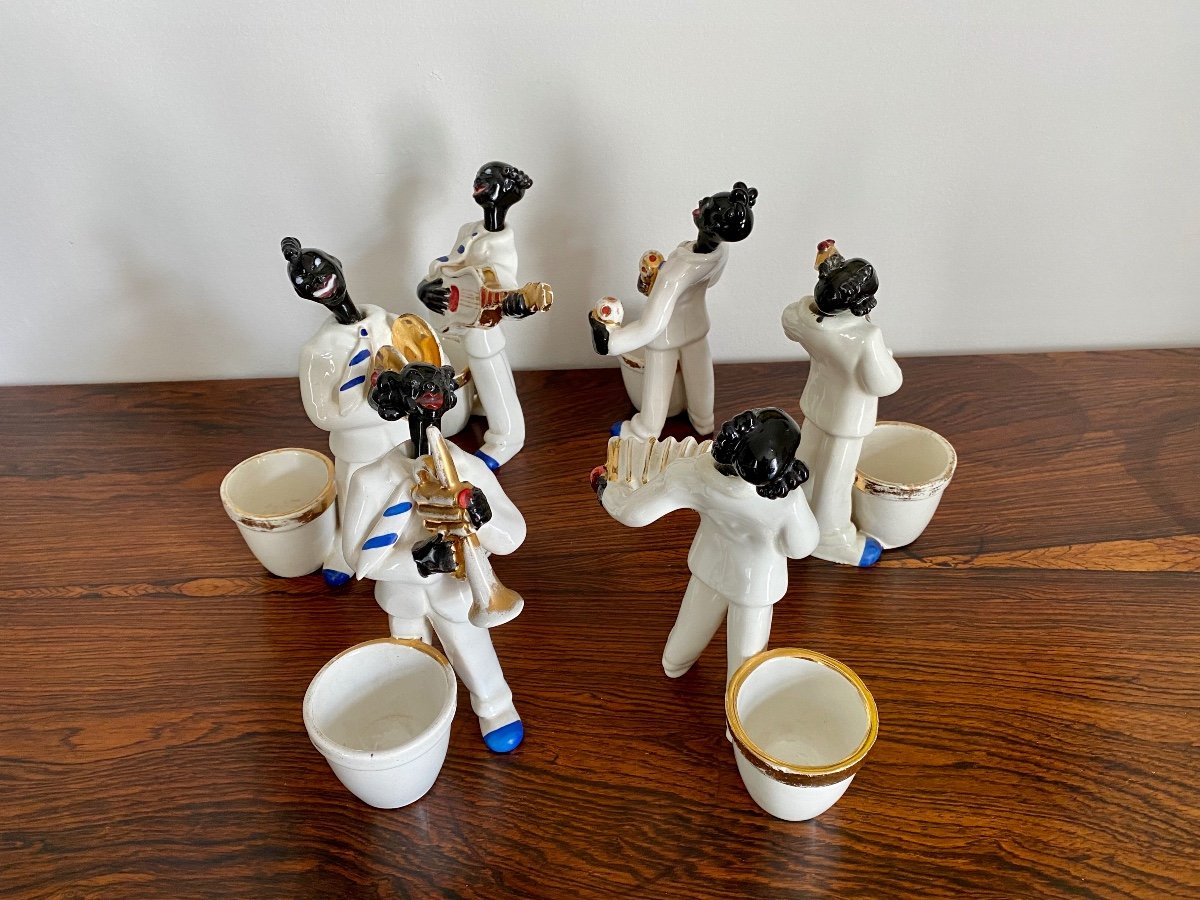 Jazz Band Orchestra In Polychrome Ceramic 1920/1930-photo-5