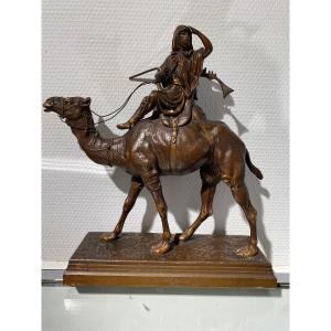 Charles Valton (1851-1918), The Méhariste In Bronze