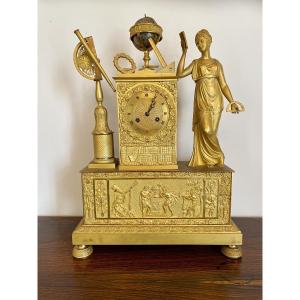 Pendule en bronze Allégorie de l’Astronomie Époque Empire