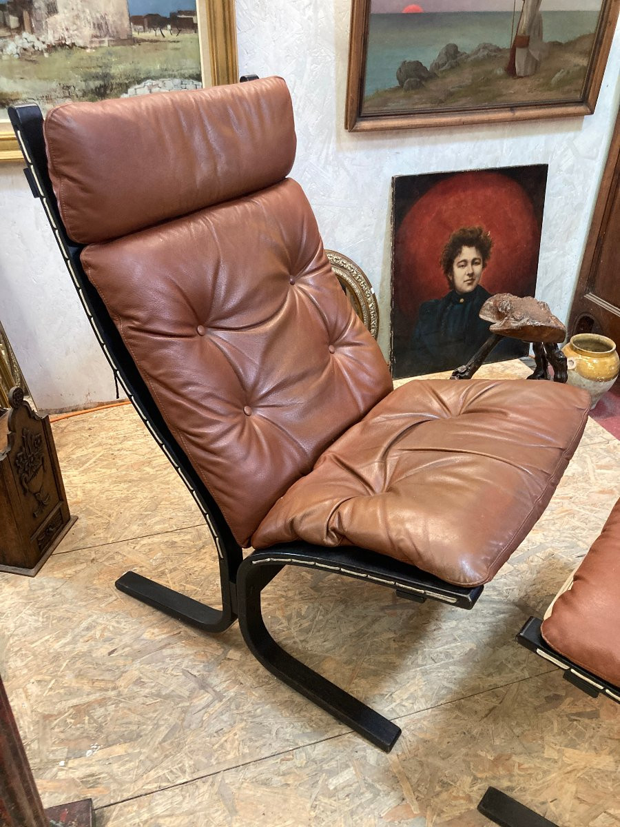 Ingmar Relling Armchair And Its Ottoman -photo-2