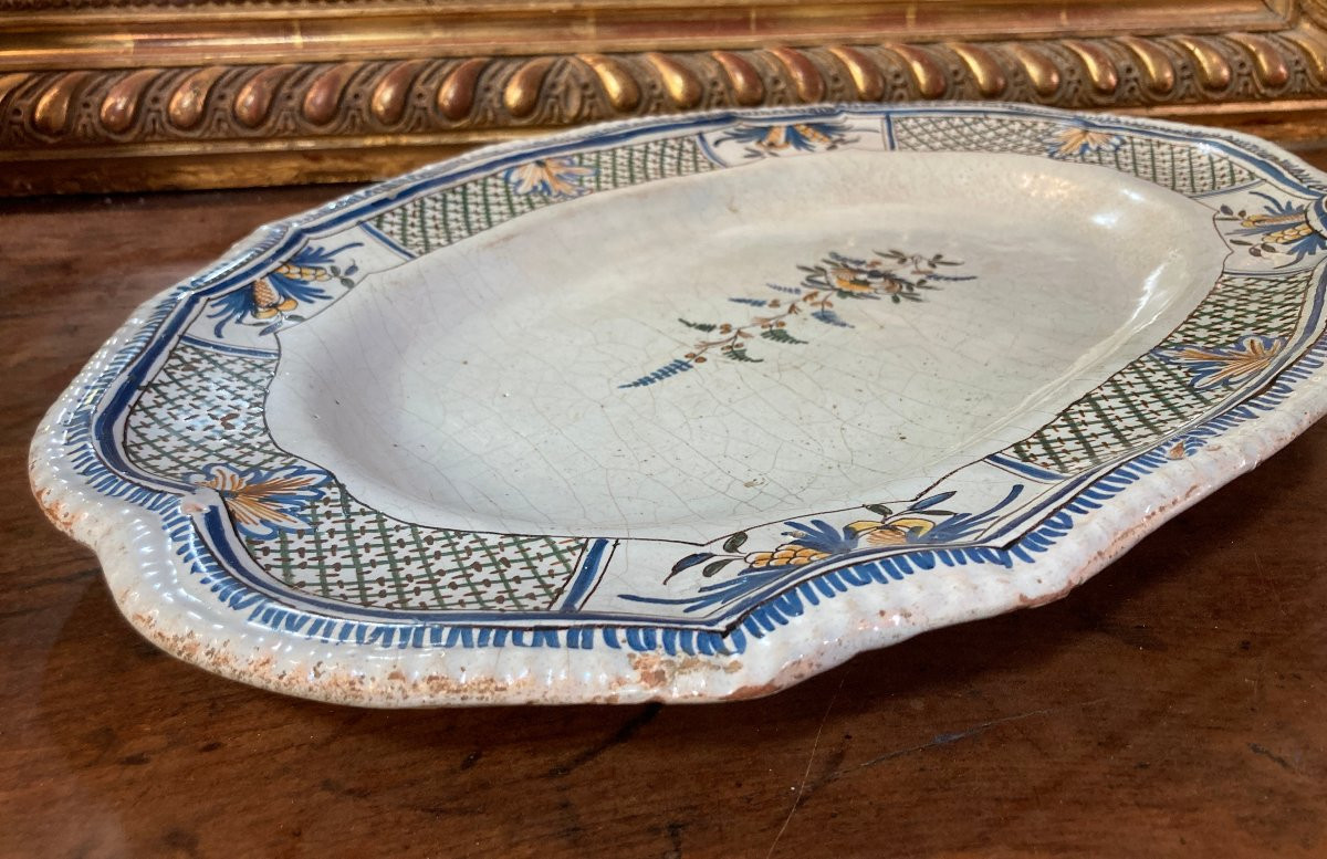 Oblong Dish - 18th Century Earthenware - Rouen -photo-4