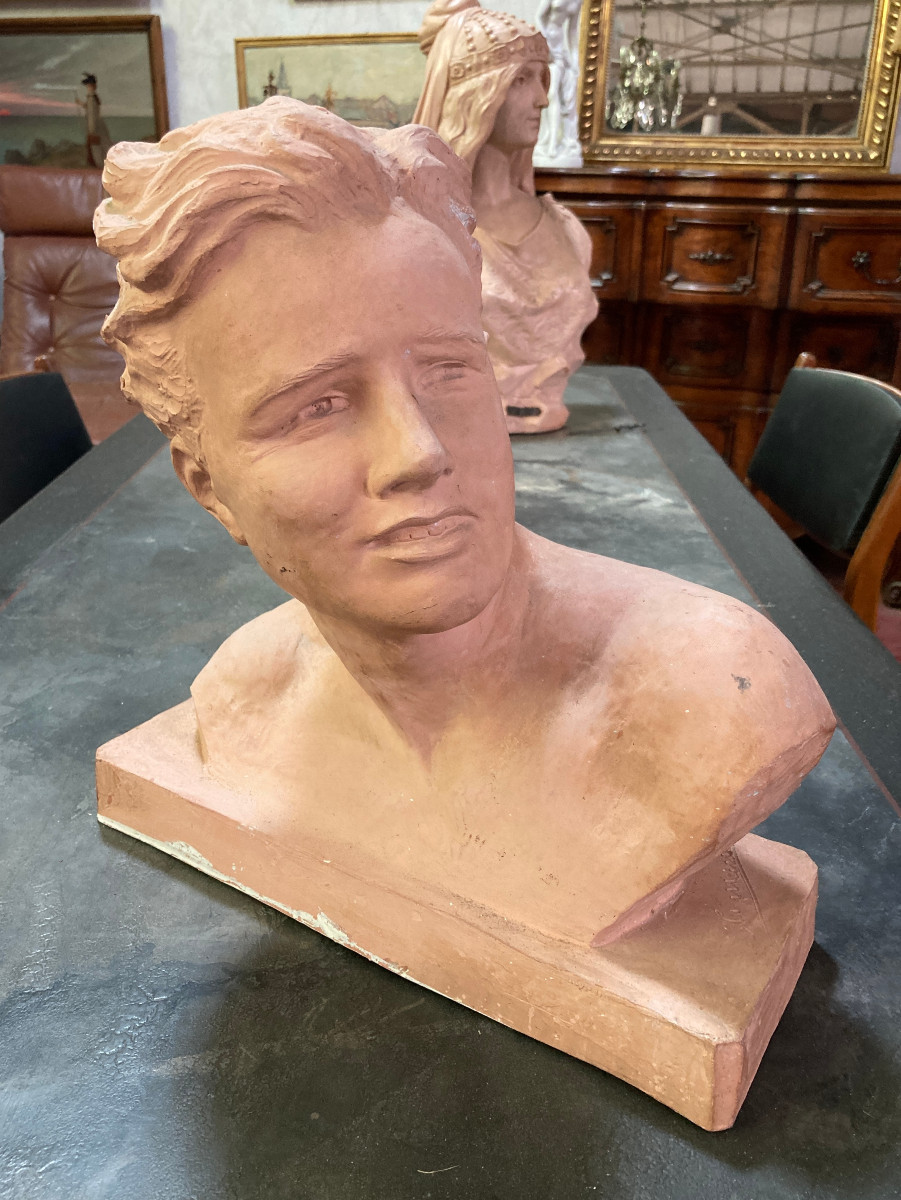 Sculpture - Buste de Jeune homme - Ugo Cipriani 