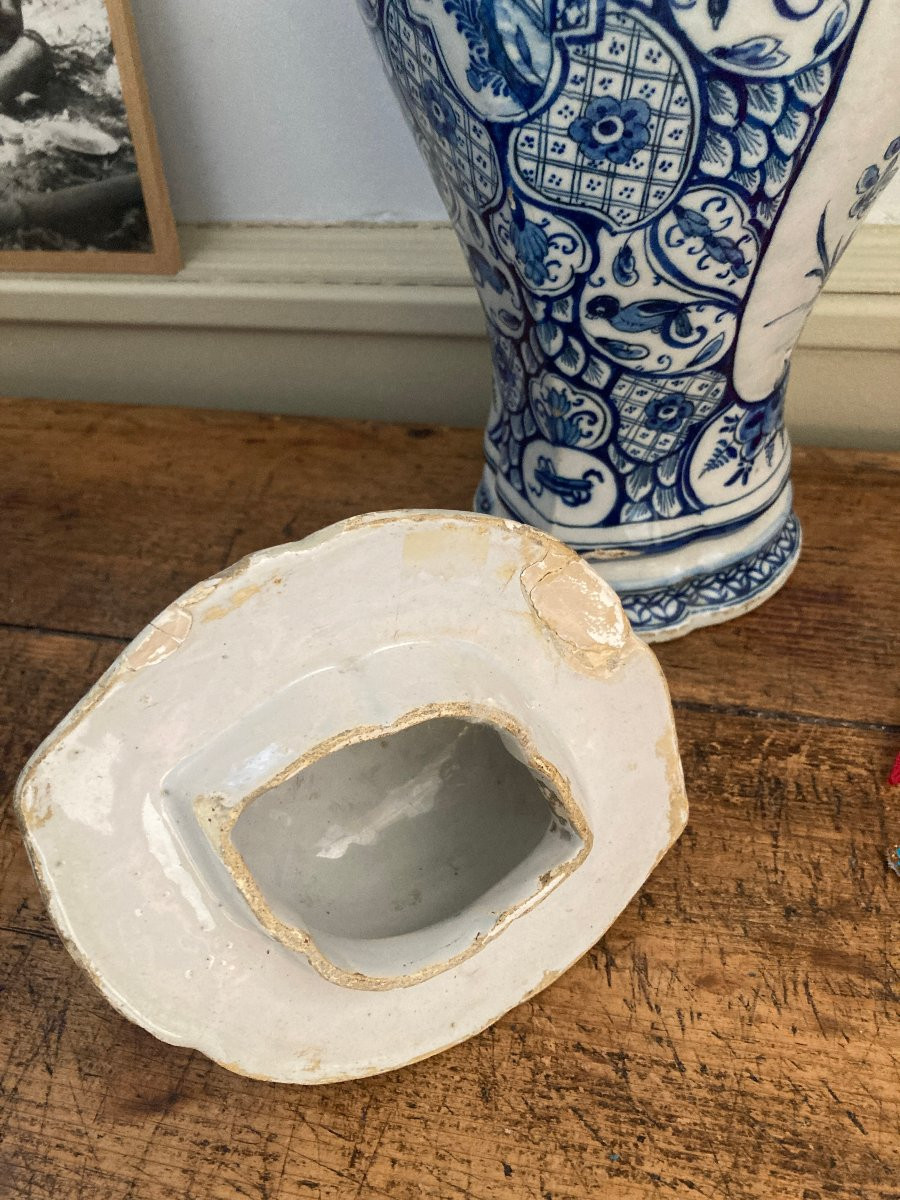 Pot couvert faience de Delft XVIIIe -photo-4