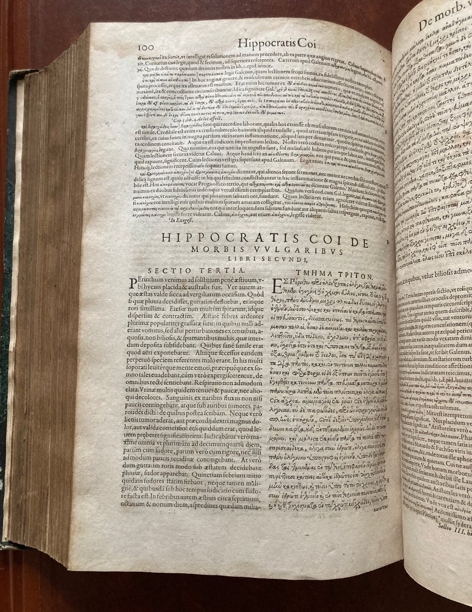 Magni Hippocratis Medicorum Omnium Facile 1595 - Works Of Hippocrates By Anuce Foes - Medicine-photo-1