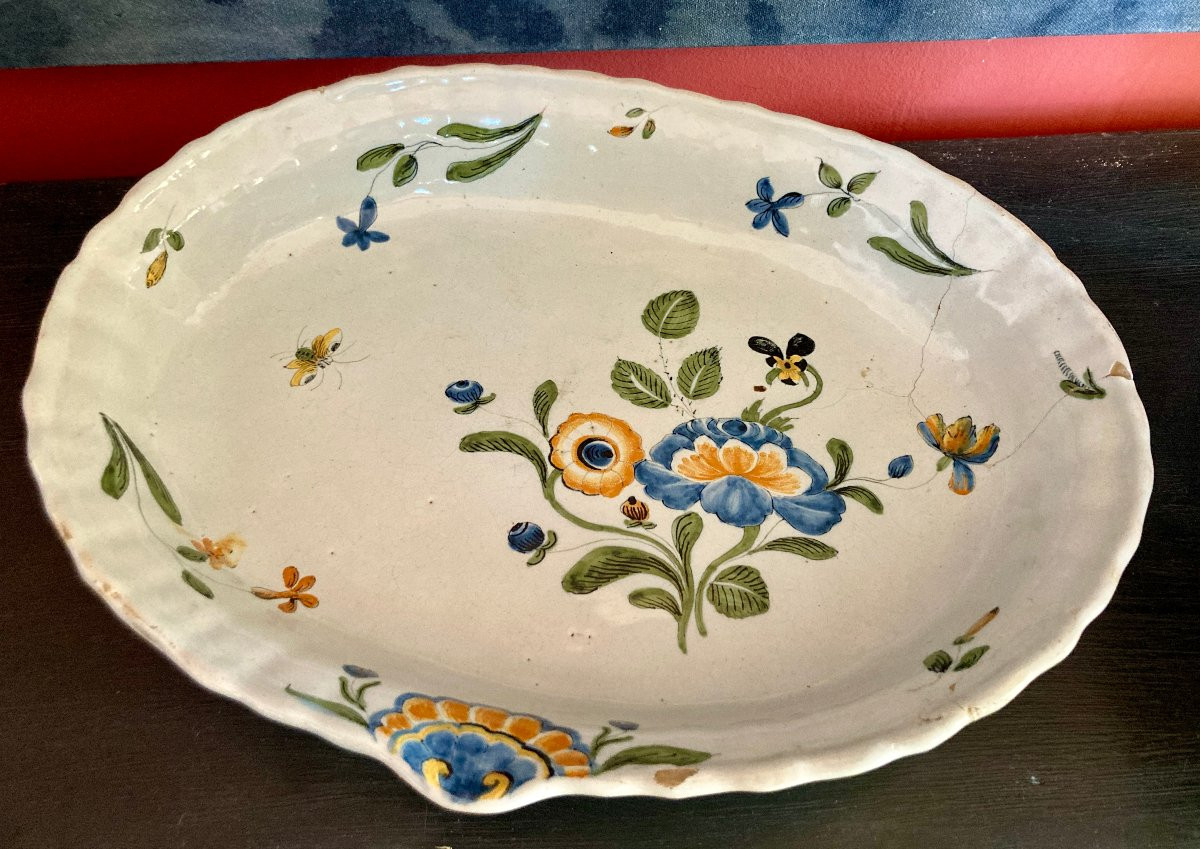 Shell-shaped Ewer Basin, Moustiers Earthenware, 18th Century,-photo-3