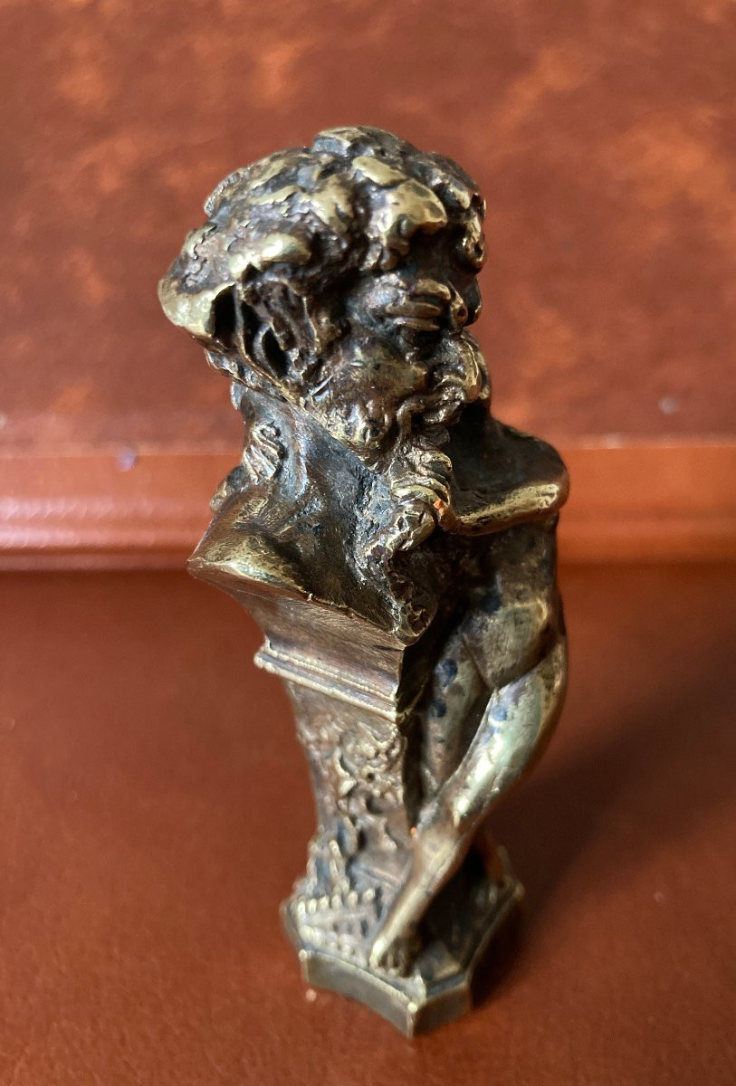 Sealing Seal - Bronze Seal - Pluto & Persephone (?) - Nymph & Faun -photo-4