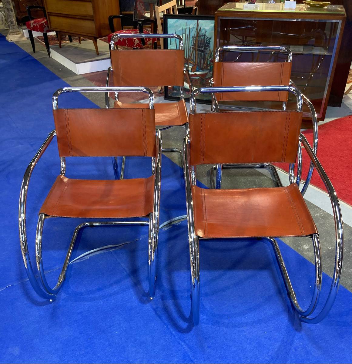 4 Mies Von Der Rohe Armchairs