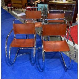 4 Mies Von Der Rohe Armchairs