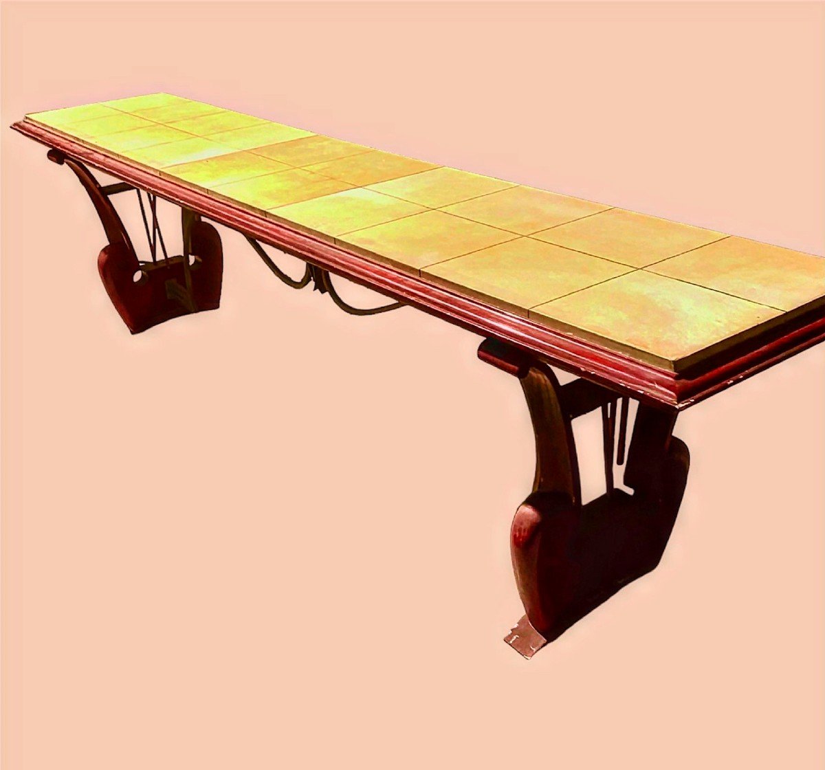 1940 Coffee Table/bench In The Taste Of Jean-charles Moreux