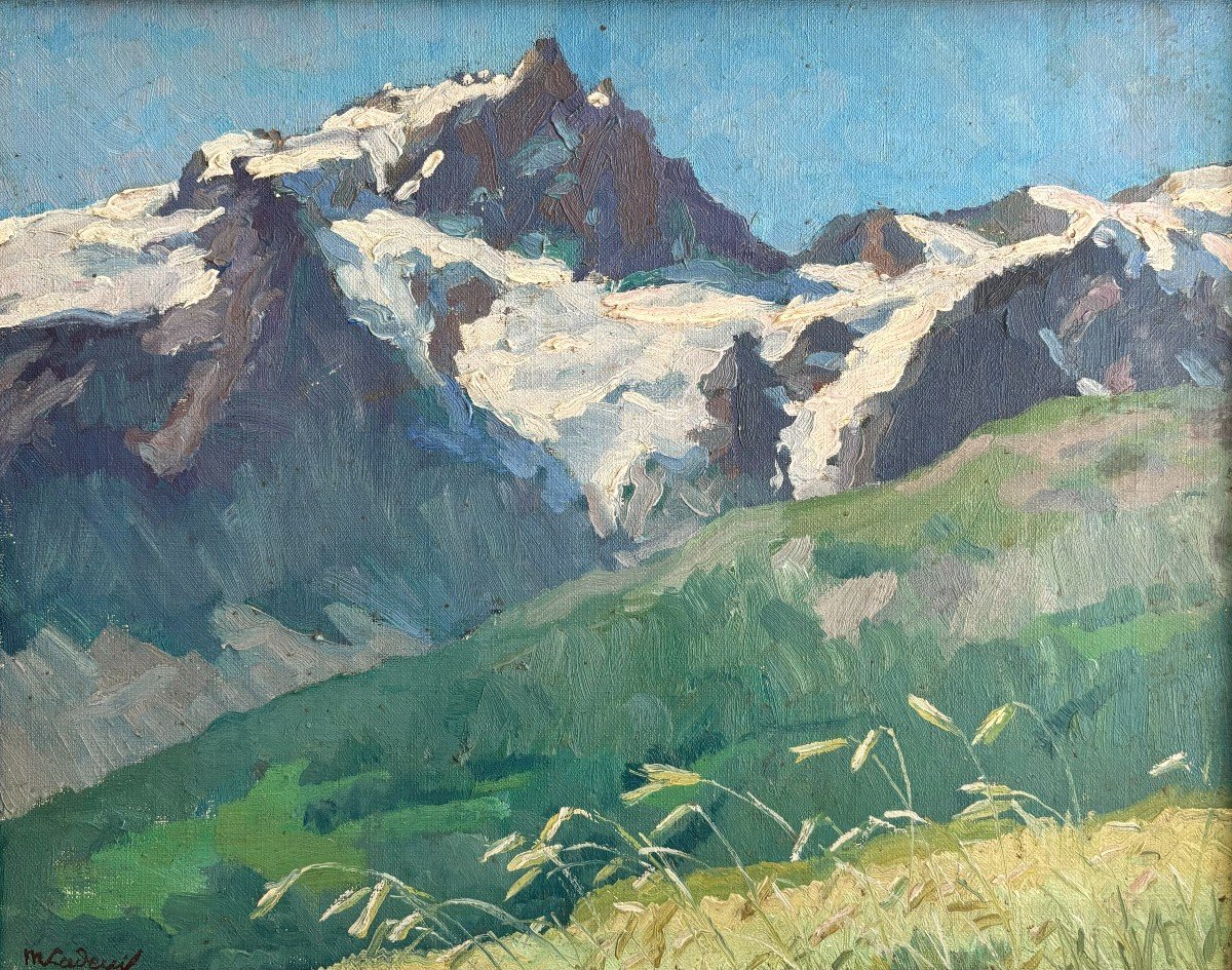 Marcelle Ladeuil (1895-1983), La Meije: Mountain In The Ecrins Massif, Oil On Canvas