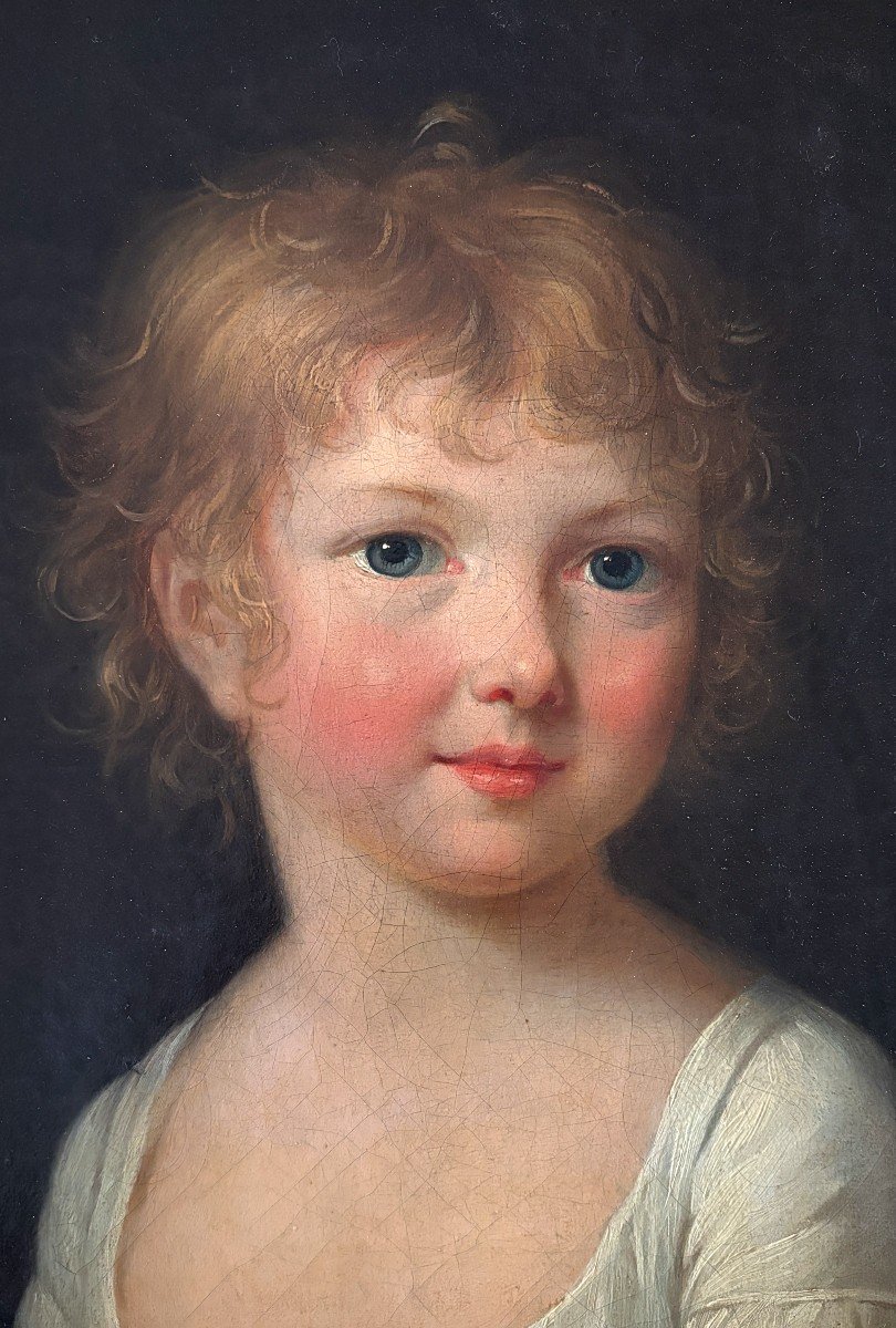 Elisa Victorine Henry (1790-1873), Portrait Of A Child, Oil On Canvas, Female Painter-photo-4