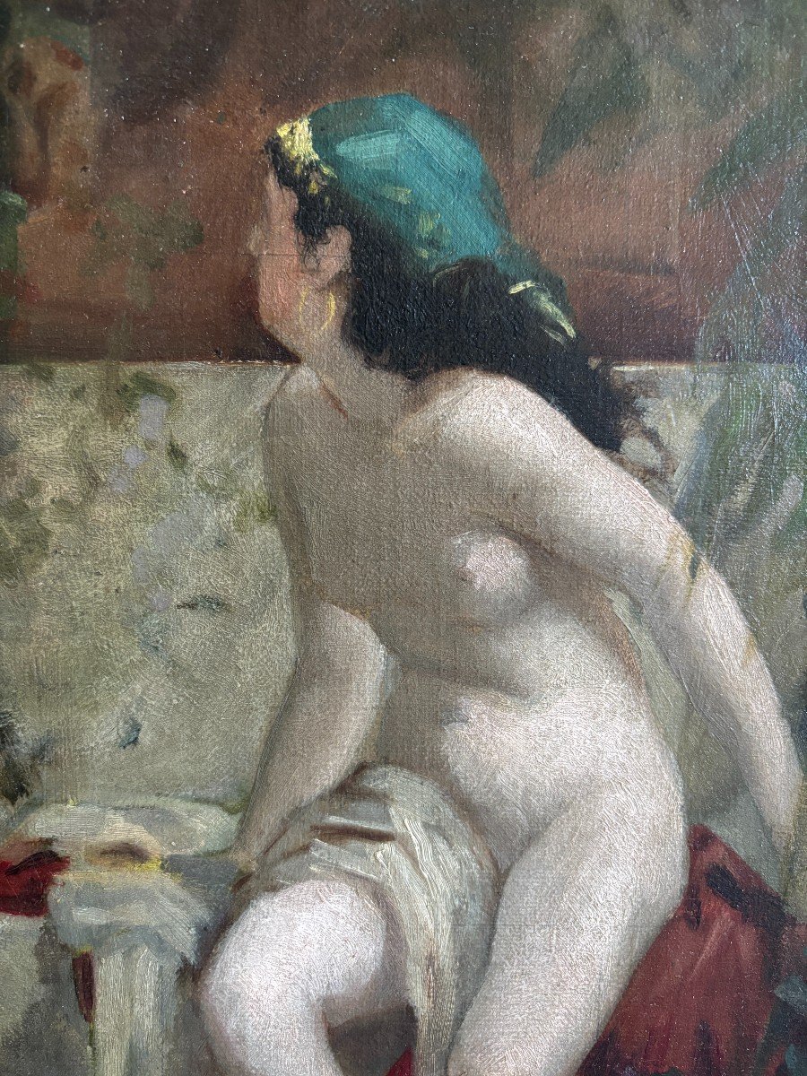 Léon Jean Pétua (1846-1921), Sketch For Suzanne Au Bain, Oil, Salon Of 1880-photo-4