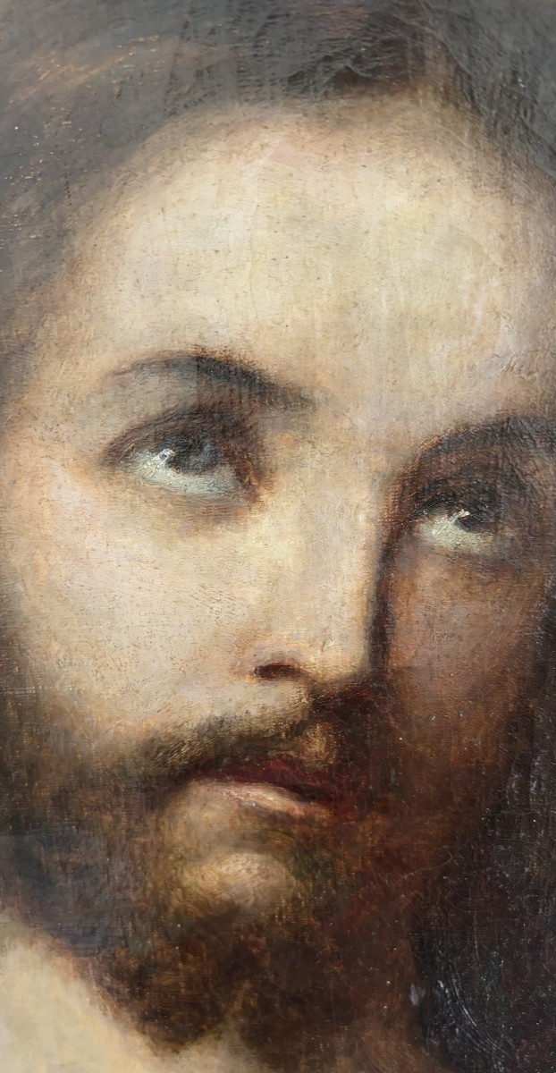 Julia Beck (Stockholm 1853 - Vaucresson 1935), Tête de Christ, Huile sur toile, 1915, Suède-photo-1
