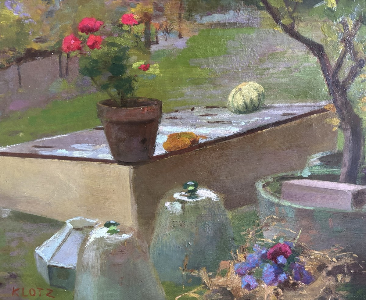 Attributed To Théodore Klotz-dürrenbach (1890-1959), Corner Of The Vegetable Patch And Garden, Oil On Canvas 1911-photo-2