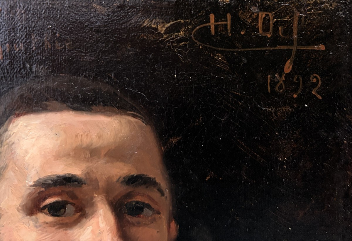 French School, 19th Century, Portrait Of A Man - Presumed To Be By The Painter Emile Gautheron, Oil On Canvas-photo-4