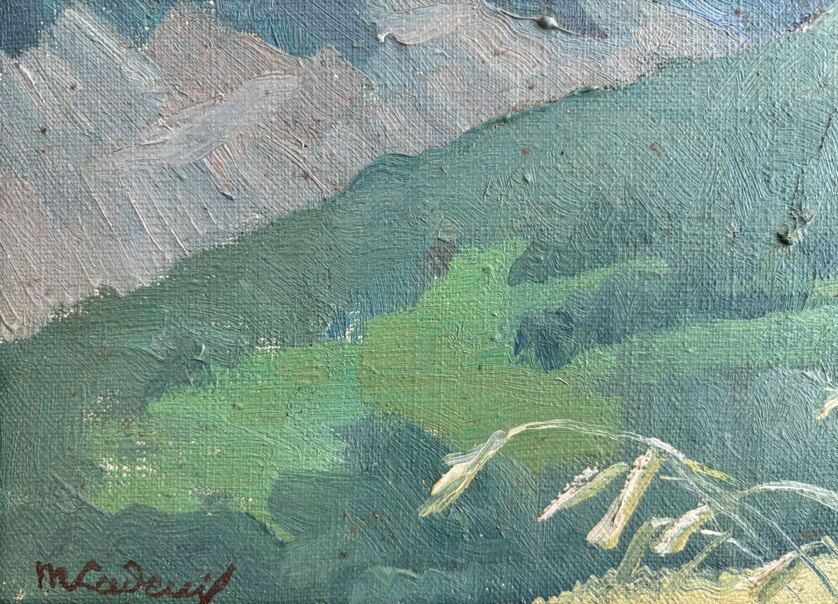 Marcelle Ladeuil (1895-1983), La Meije: Mountain In The écrins Massif, Oil On Canvas-photo-4