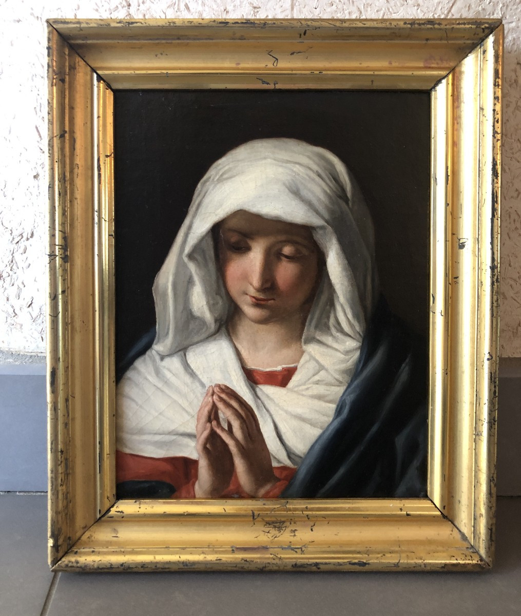 Giuseppina Anselmi Faina (Turin 1818 - Florence 1872), Vierge en prière, 1839, Huile sur toile-photo-2