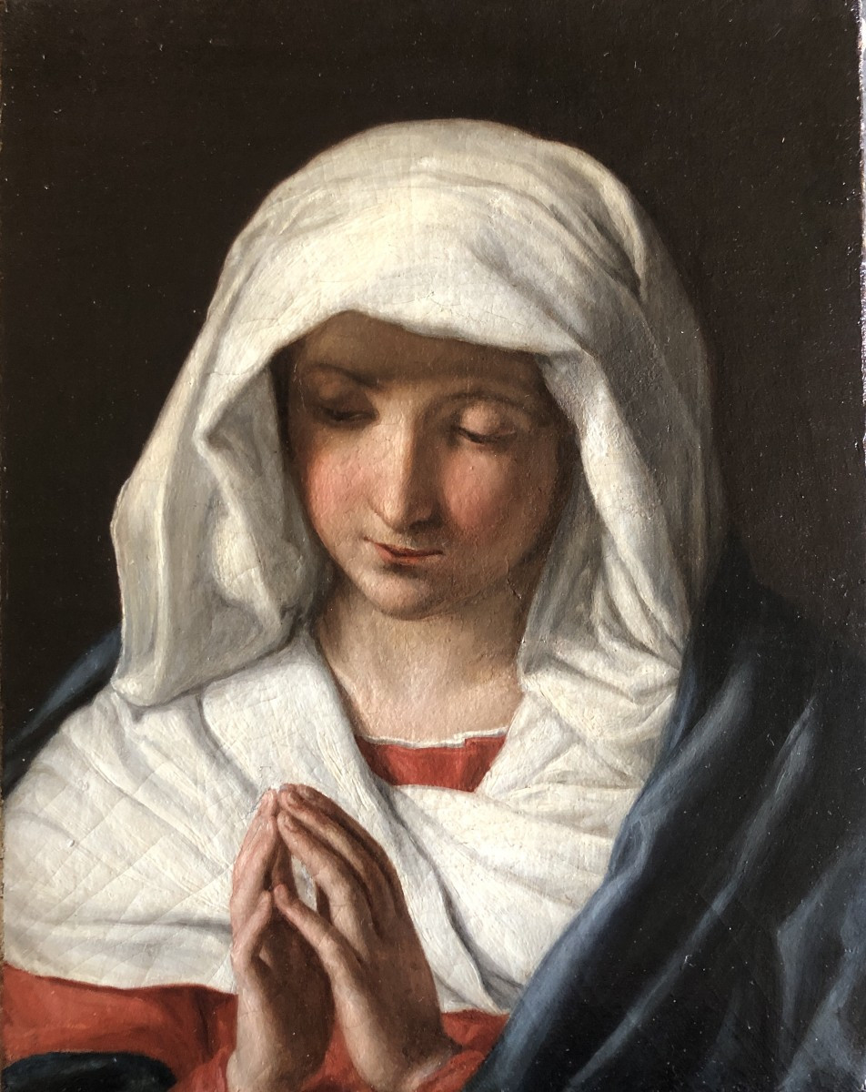 Giuseppina Anselmi Faina (Turin 1818 - Florence 1872), Vierge en prière, 1839, Huile sur toile-photo-3