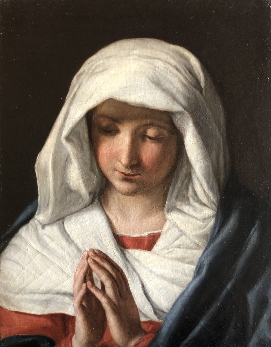 Giuseppina Anselmi Faina (Turin 1818 - Florence 1872), Vierge en prière, 1839, Huile sur toile