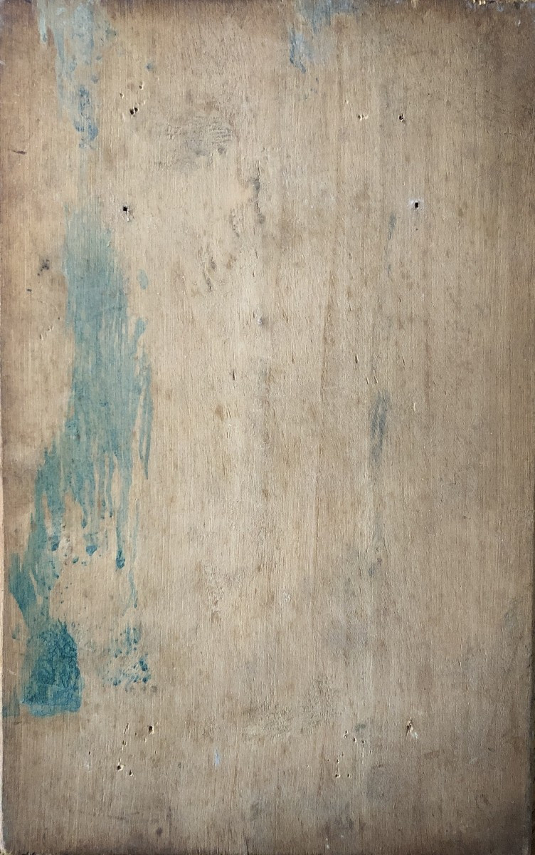 Jules Octave Triquet (1867-1914), Portrait de jeune homme, esquisse, huile sur panneau-photo-4